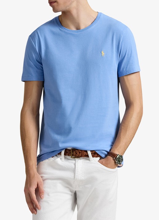 Ralph Lauren Custom slim fit T-shirt met logoborduring