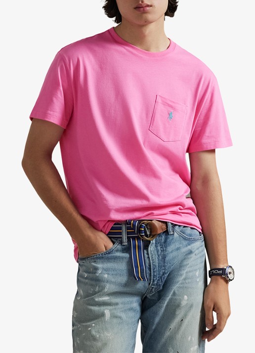 Ralph Lauren Custom slim fit T-shirt met logoborduring