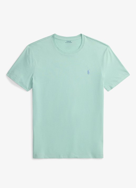 Ralph Lauren Custom slim fit T-shirt met logoborduring - voorkant celadon/c7109-zyv9