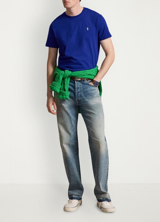 Ralph Lauren Custom slim fit T-shirt met logoborduring
