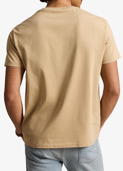 Ralph Lauren Custom slim fit T-shirt met logoborduring - achterkant 3 vintage khaki / khaki
