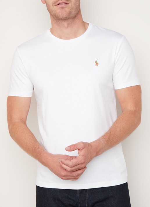 Ralph Lauren Custom slim fit T-shirt met ronde hals