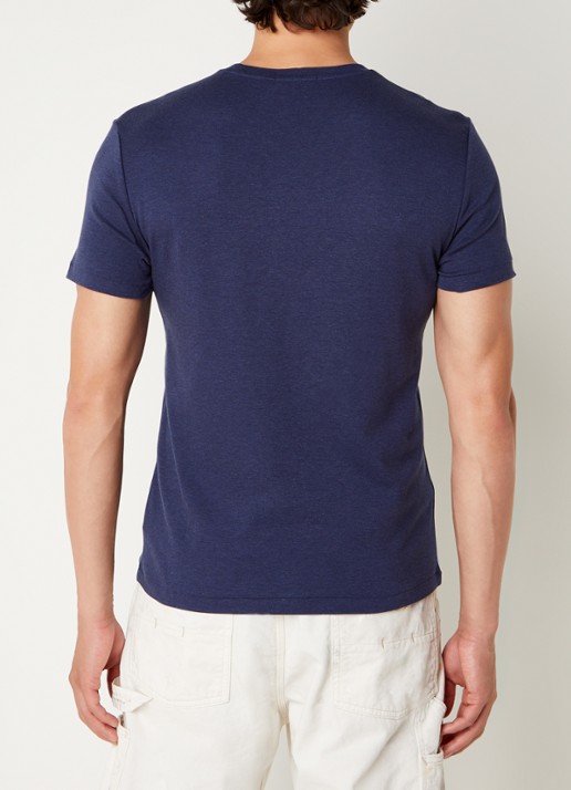 Ralph Lauren Custom slim fit T-shirt met ronde hals  - achterkant 2 rfd nvy