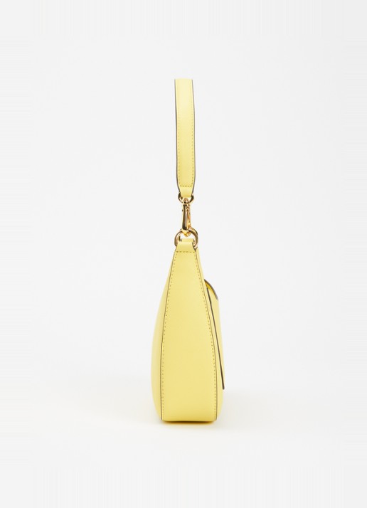 Ralph Lauren Danni M handtas van leer met afneembare schouderriem  - detail 4 geel