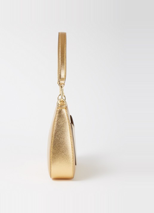 Ralph Lauren Danni schoudertas van leer - detail 3 goud
