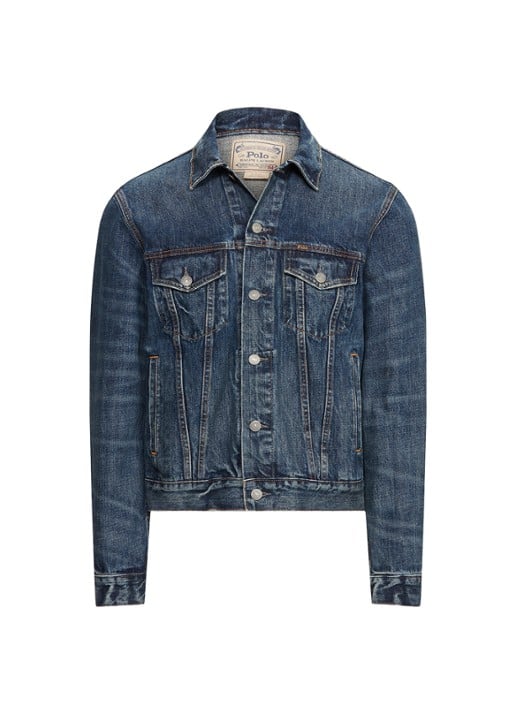 Ralph Lauren Denim jack met faded look - voorkant trenton