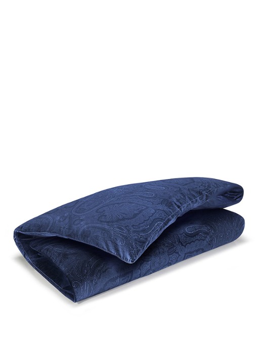 Ralph Lauren Doncaster dekbedovertrek van katoensatijn 120TC - exclusief kussenslopen - voorkant donkerblauw