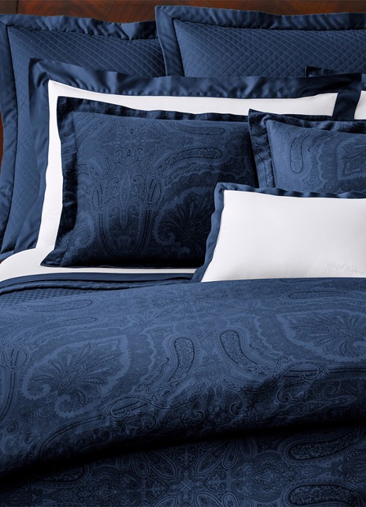 Ralph Lauren Doncaster laken van katoensatijn 120TC - detail 3 donkerblauw