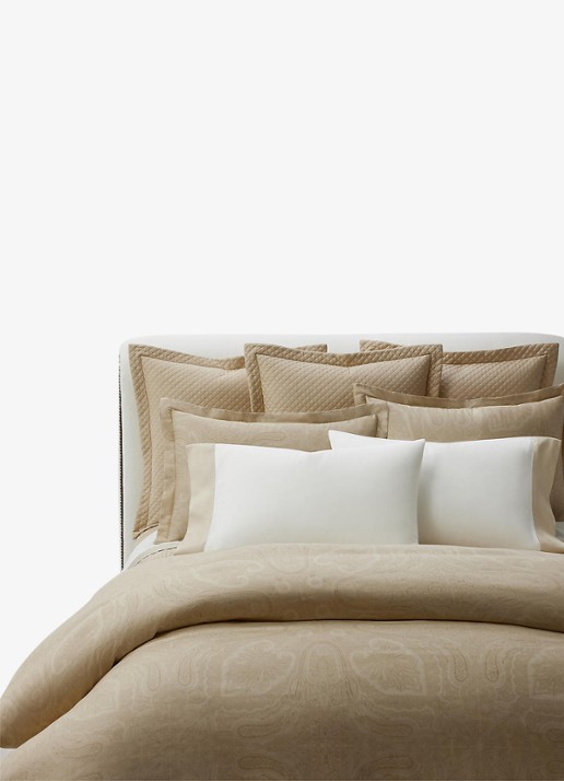 Ralph Lauren Doncaster laken van katoensatijn 120TC - achterkant beige