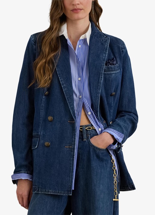 Ralph Lauren Double-breasted blazer van denim