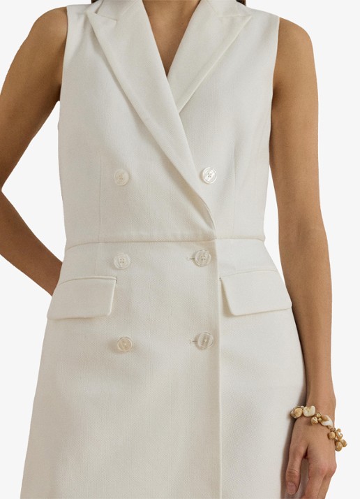 Ralph Lauren Double-breasted playsuit met steekzakken - detail 4 wit