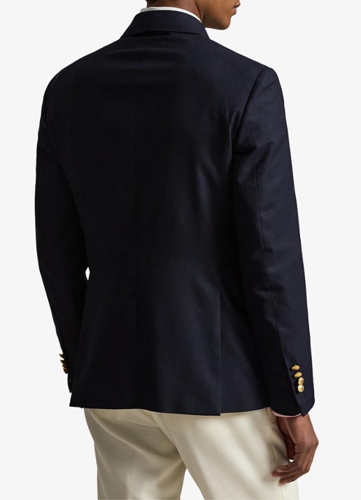 Ralph Lauren Double-breasted slim fit colbert met klepzakken - achterkant navy-1241