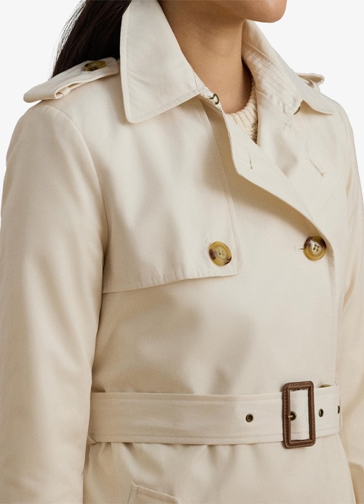 Ralph Lauren Double-breasted trenchcoat met ceintuur - detail 6 mascarpone cream-2why / beige