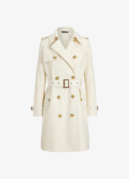 Ralph Lauren Double-breasted trenchcoat met ceintuur