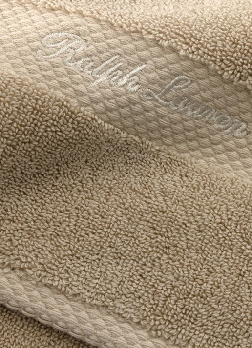 Ralph Lauren Dulaney badhanddoek - 50 x 100 cm - achterkant beige