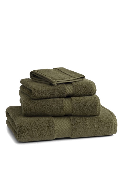Ralph Lauren Dulaney badhanddoek - 50 x 100 cm - detail 2 olijfgroen