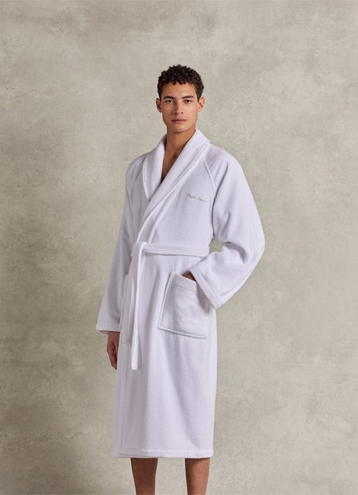 Ralph Lauren Dulaney badjas met opgestikte zakken - unisex - detail 4 wit
