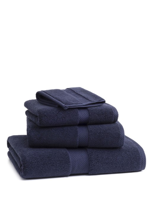 Ralph Lauren Dulaney badlaken - 100 x 183 cm - detail 2 donkerblauw