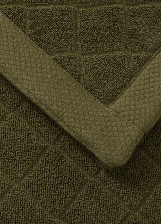 Ralph Lauren Dulaney badmat 50 x 80 cm - achterkant 3 olijfgroen