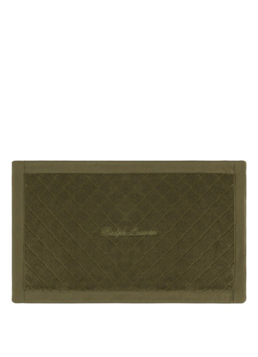 Ralph Lauren Dulaney badmat 50 x 80 cm - voorkant 2 olijfgroen