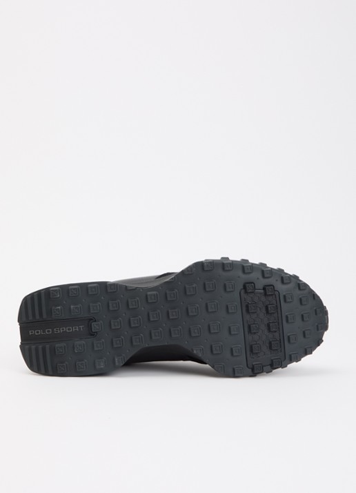 Ralph Lauren Eldridge sneaker van mesh met leren details - detail 3 zwart