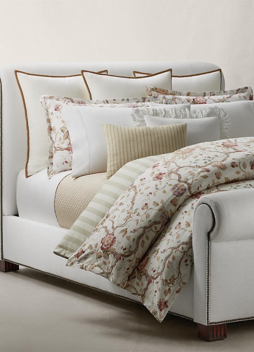 Ralph Lauren Elsie dekbedovertrek van katoen - exclusief kussenslopen - detail 4 creme