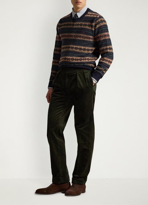 Ralph Lauren Fair Isle grofgebreide trui van wol met ingebreid patroon