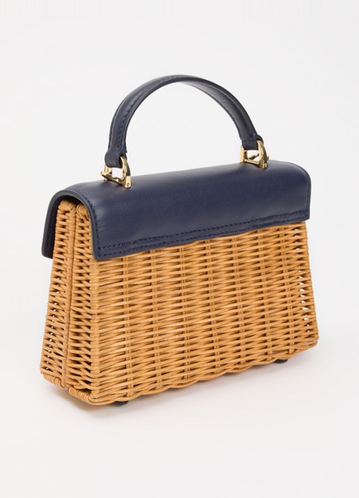 Ralph Lauren Farrah handtas met leren details - achterkant 5 bruin