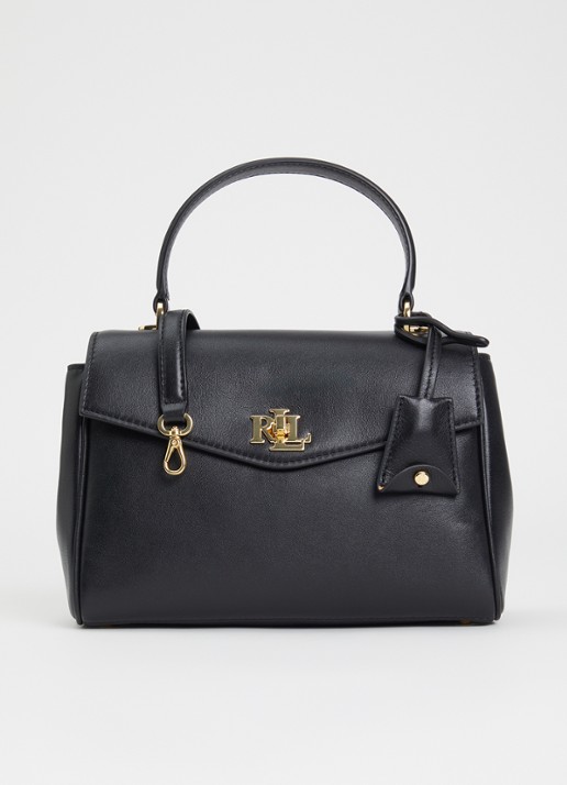 Ralph Lauren Farrah Small handtas van leer met afneembare schouderriem