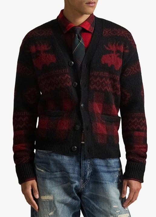 Ralph Lauren Fijngebreid vest met ingebreid patroon