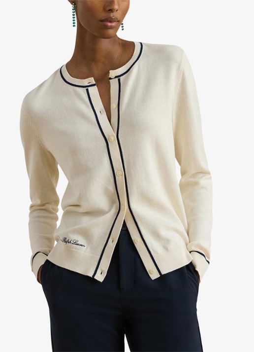 Ralph Lauren Fijngebreid vest met logoborduring