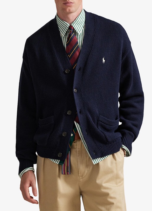 Ralph Lauren Fijngebreid vest met logoborduring
