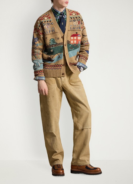 Ralph Lauren Fijngebreid vest van wol met ingebreid patroon