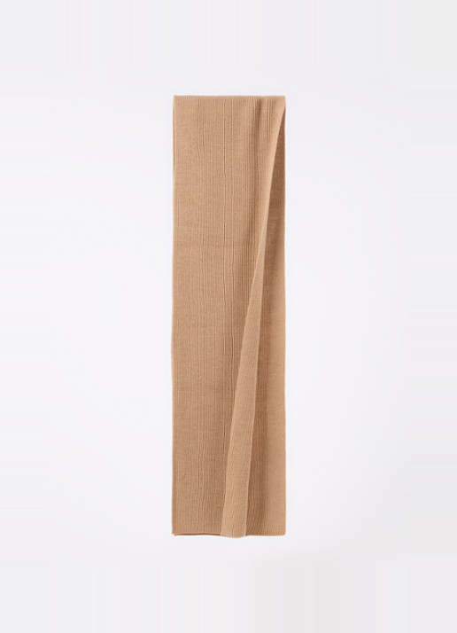 Ralph Lauren Fijngebreide muts en sjaal van wol in giftbox - detail camel