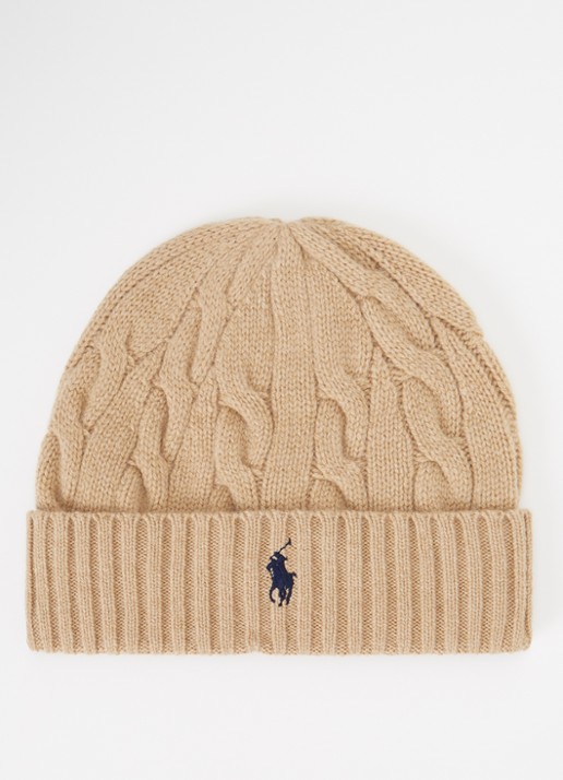 Ralph Lauren Fijngebreide muts met logo