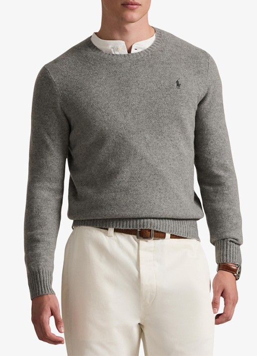 Ralph Lauren Fijngebreide pullover in kasjmierblend met logoborduring