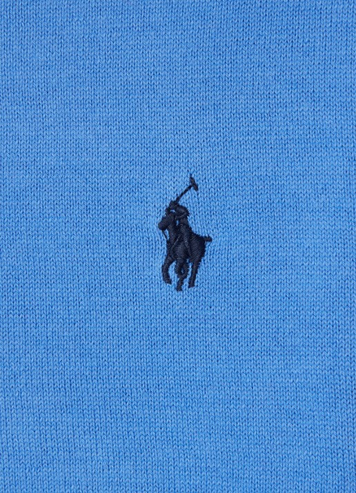Ralph Lauren Fijngebreide pullover van katoen - detail 3 blauw