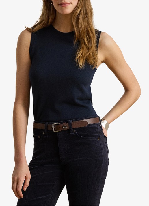 Ralph Lauren Fijngebreide top in zijdeblend