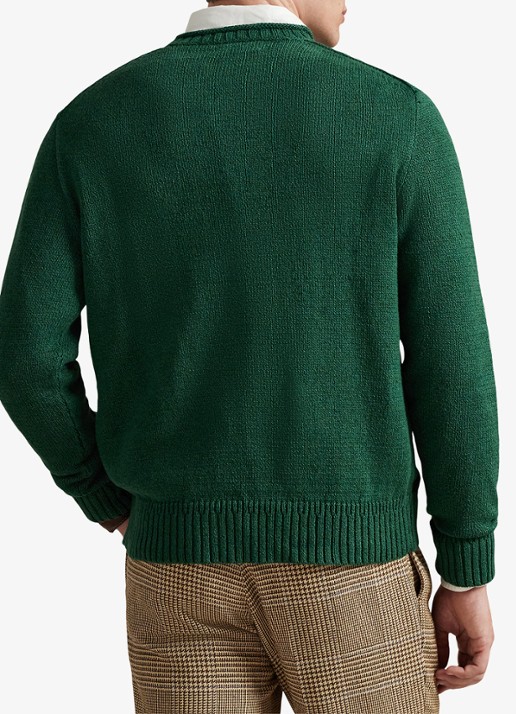 Ralph Lauren Fijngebreide trui in linnenblend met ingebreid patroon - achterkant new forest-2z8d