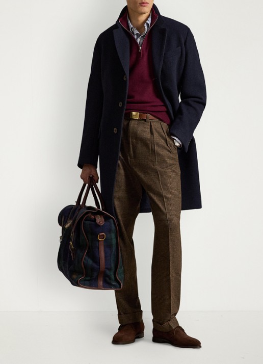 Ralph Lauren Fijngebreide trui met halve rits en logoborduring - detail 4 merlot wine heather / rood