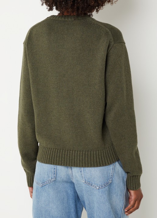 Ralph Lauren Fijngebreide trui met ingebreide print - achterkant 4 bronsgroen