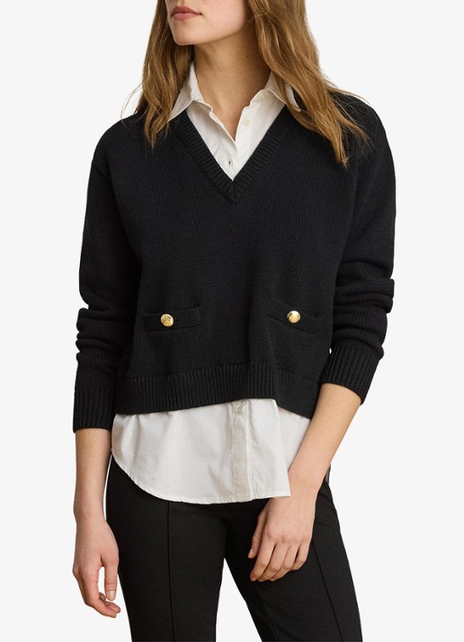 Ralph Lauren Fijngebreide trui met kraag