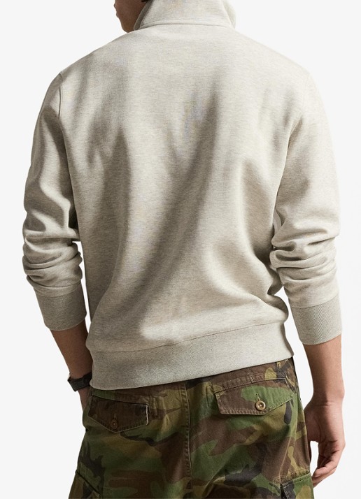 Ralph Lauren Fijngebreide trui met logoborduring - achterkant 3 lt sport heather / grijs