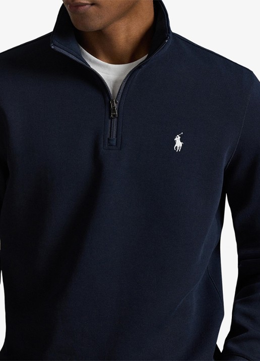 Ralph Lauren Fijngebreide trui met logoborduring - detail 5 donkerblauw