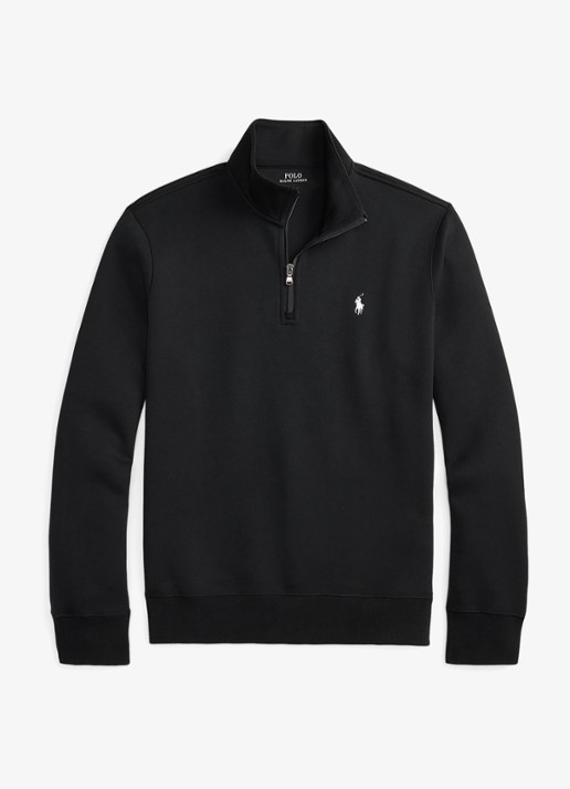 Ralph Lauren Fijngebreide trui met logoborduring - voorkant 3 zwart