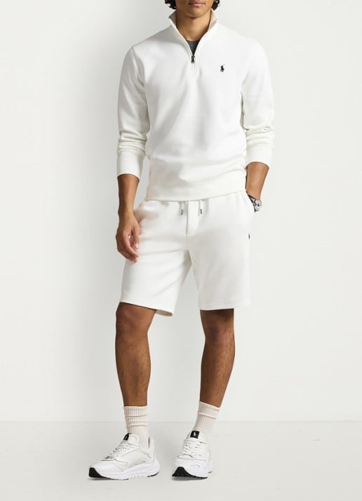 Ralph Lauren Fijngebreide trui met logoborduring - voorkant 2 wit