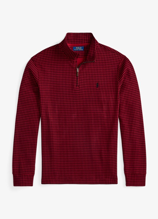 Ralph Lauren Fijngebreide trui met ruitdessin - voorkant 3 red / rood