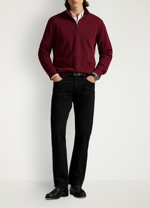 Ralph Lauren Fijngebreide trui met ruitdessin - voorkant 4 red / rood