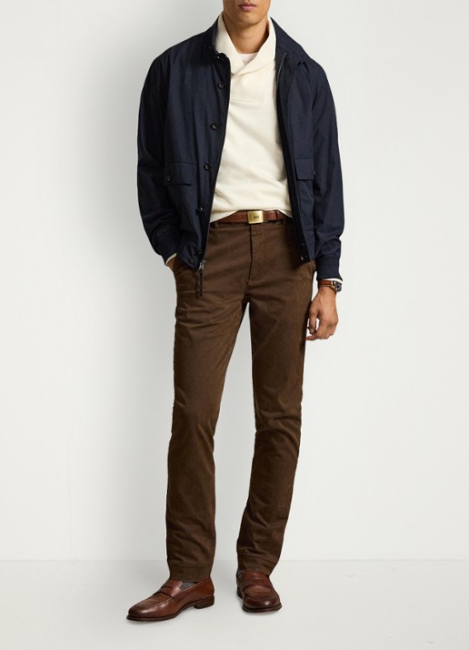Ralph Lauren Fijngebreide trui met sjaalkraag - detail pale cream / crème