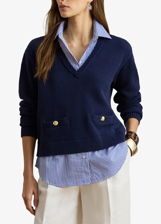 Ralph Lauren Fijngebreide trui met V-hals
